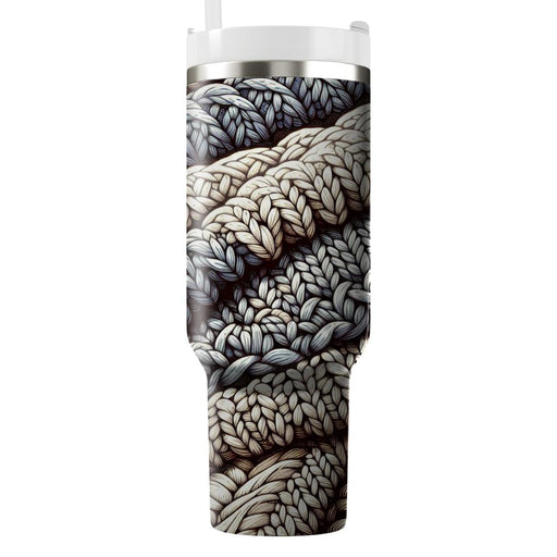 Winter Cozy Knit Tumblers With Lids