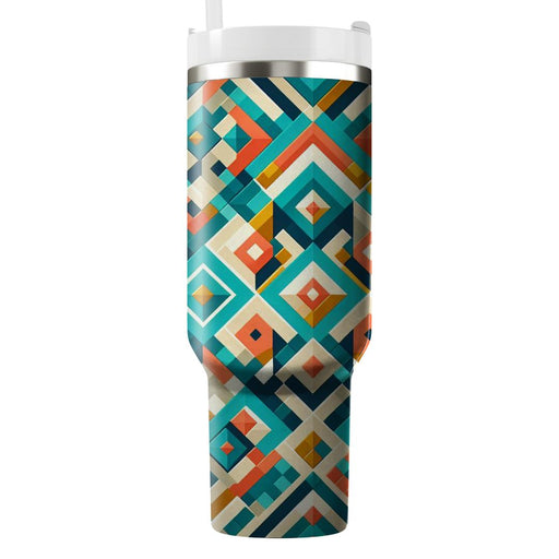 Geometric Mosaic Fusion  Insulated Tumblers