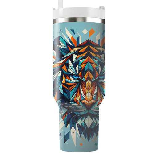 Geometric Tiger Prism  Tumblers With Lids