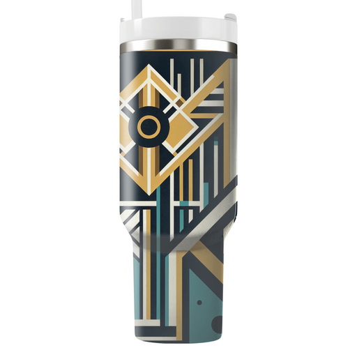 Bold Art Deco  Tumblers With Lids