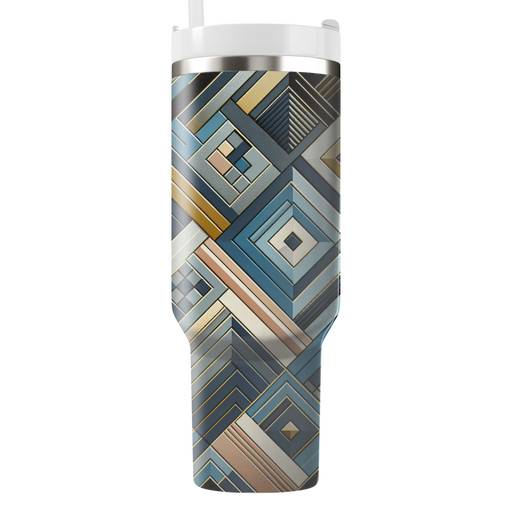 Stylish Geometric Layering Custom Tumblers