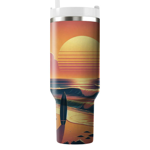 70s Sunset And Surf  Insulated Tumblers