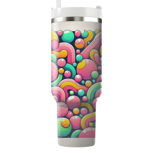 Vibrant Neon Bubbles  Personalized Tumblers