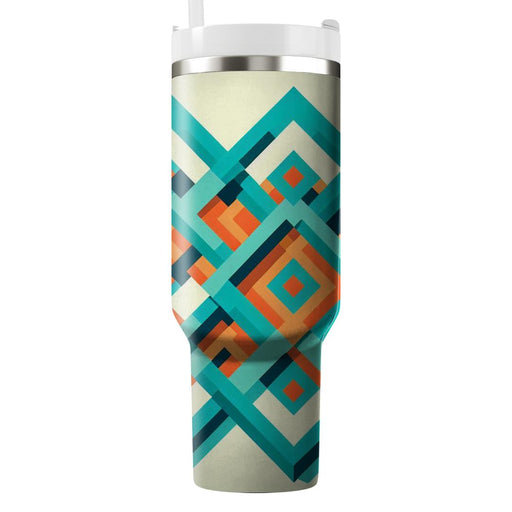 Geometric Diamond Rhythm  Tumblers With Lids