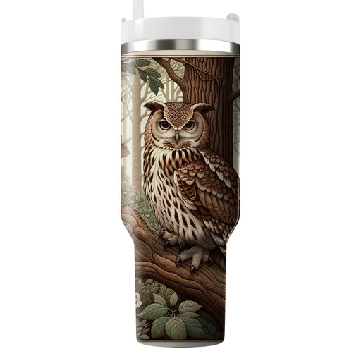 Vintage Owl Forest  Unique Tumblers