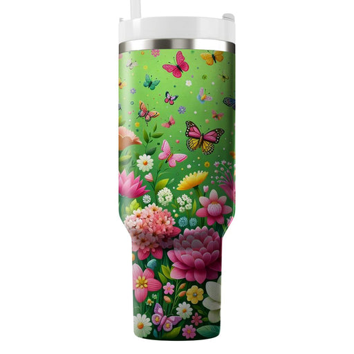 Whimsical Spring Garden  Travel Tumblers