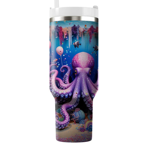 Whimsical Octopus Party  Custom Tumblers