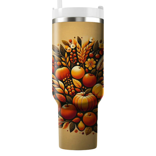 Vibrant Harvest Jubilee Travel Tumblers