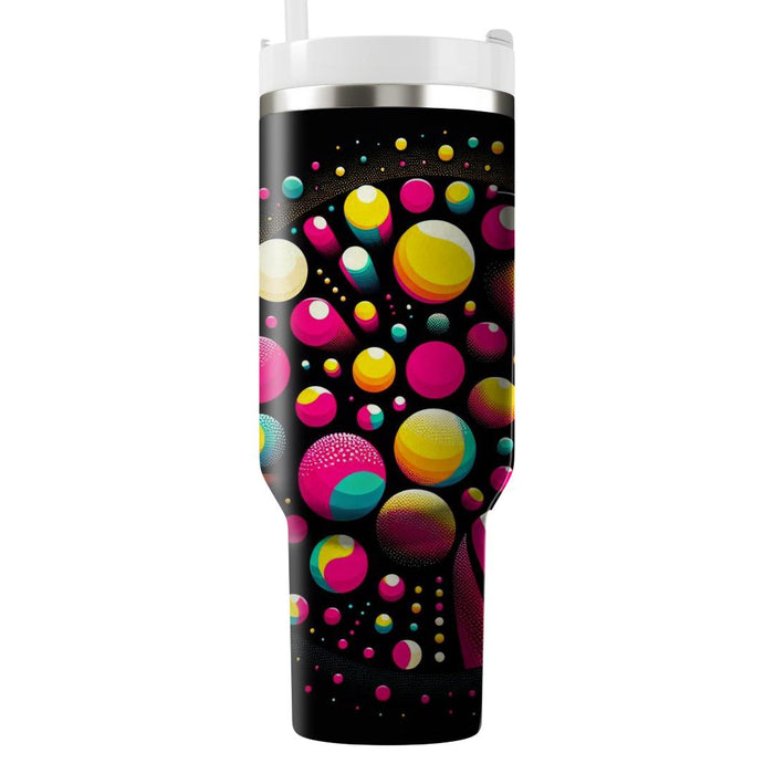 Vibrant 80s Funky Dots  Custom Tumblers