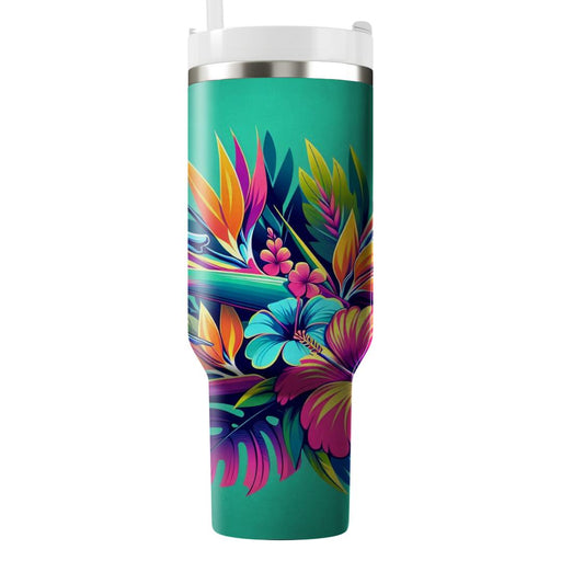 Tropical Flower Paradise  Unique Tumblers