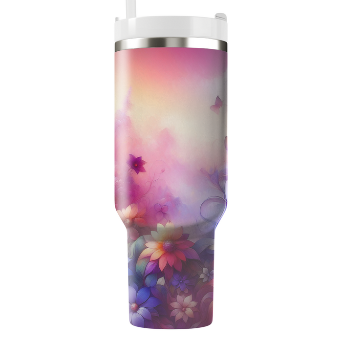 Floral Fantasy Voyage  Travel Tumblers