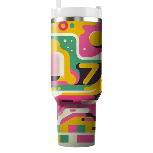 Technicolor Funk  Tumblers With Lids