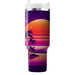 80s Synthwave Sunset  Tumblers With Lids