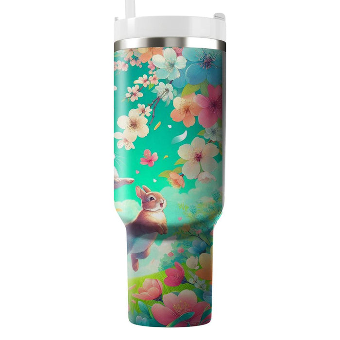 Spring Playful Bunnies  Insulated Tumblers