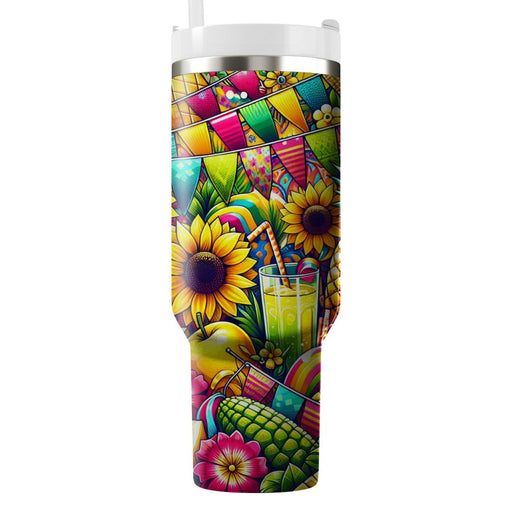 Vivid Summer Festival Travel Tumblers