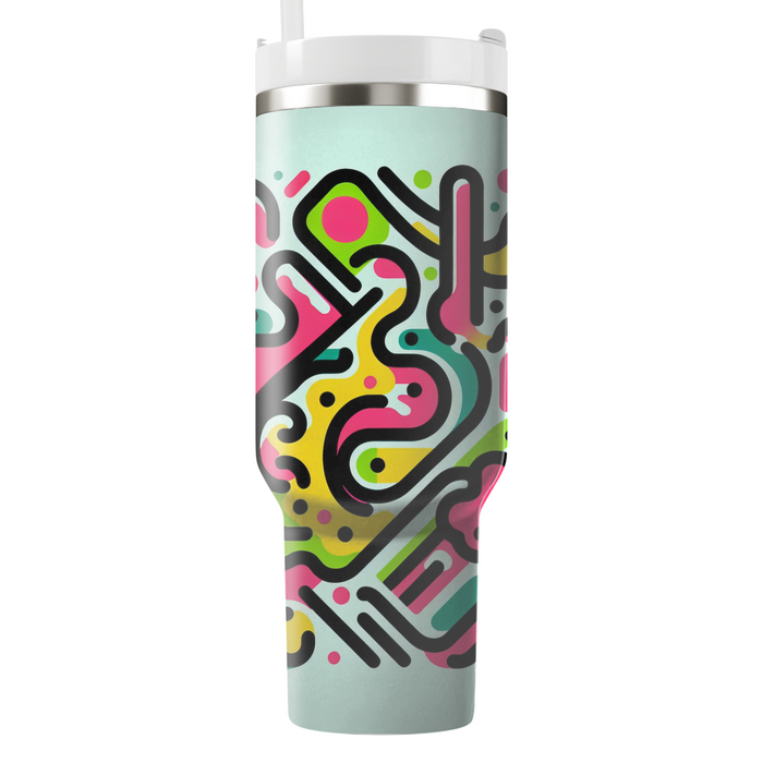 Funky Abstract Shapes Tumblers With Lids