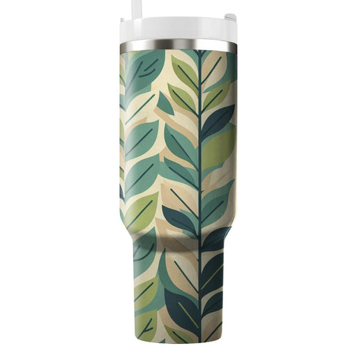 Soft Gradient Leaf Pattern  Travel Tumblers