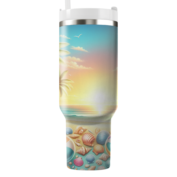 Tropical Retreat - International Beach Day  Decorative Tumblers