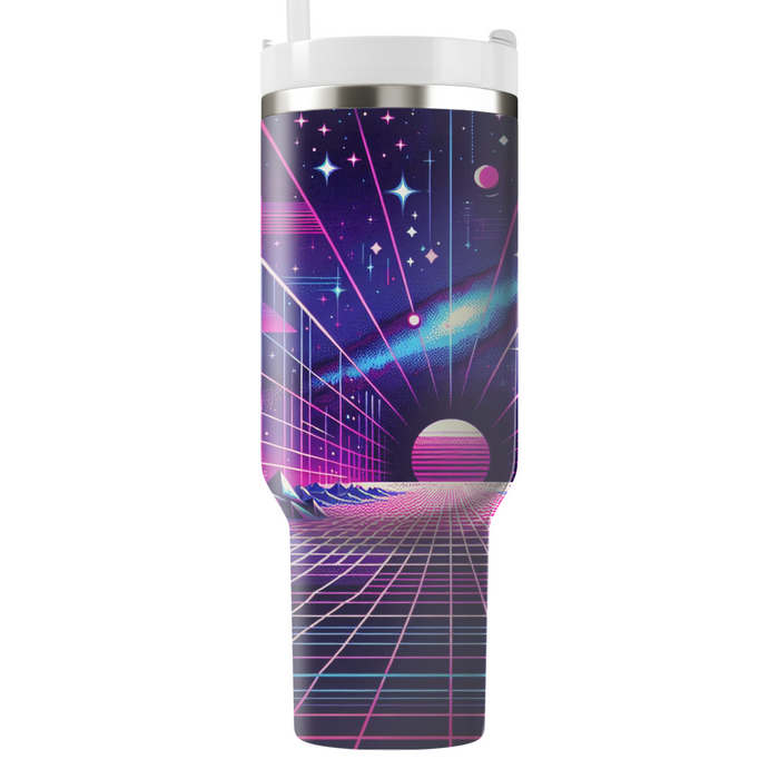 Retro Grid Universe Insulated Tumblers