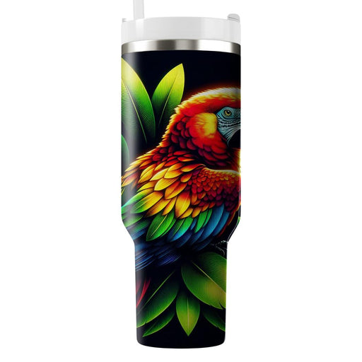 Vibrant Jungle Macaw  Custom Tumblers