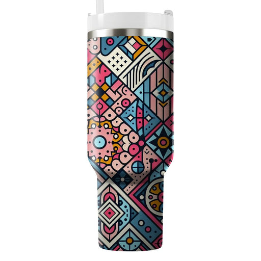 Geometric Floral Burst  Tumblers For Gifts