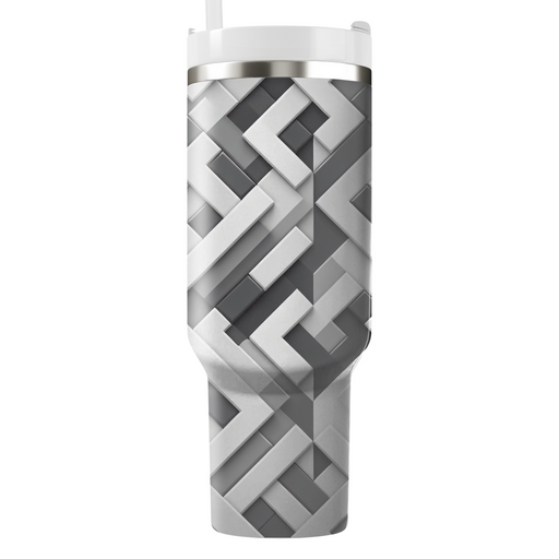 Interlocking Square Motifs  Insulated Tumblers