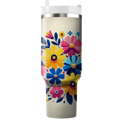 Sunny Day Blossoms  Tumblers With Lids