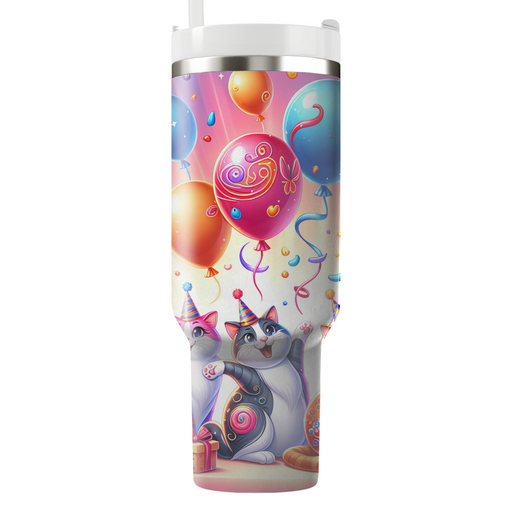 Whimsical Cat Parade  Tumbler Cups