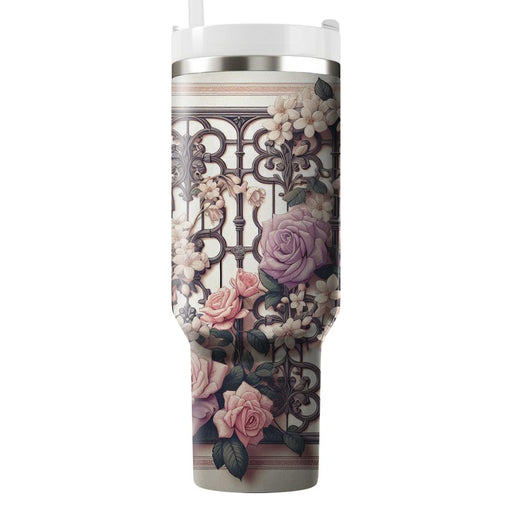 Vintage Floral Trellis  Insulated Tumblers