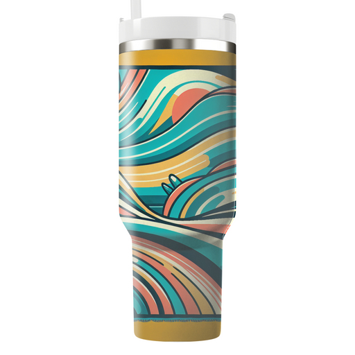 Dynamic Wave Beach Towel Custom Tumblers