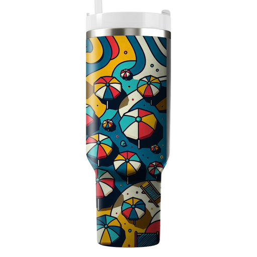 Breezy Beach Umbrellas  Decorative Tumblers