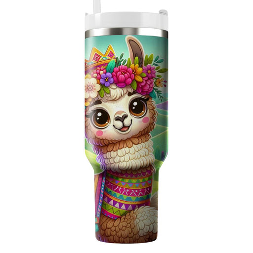 Whimsical Llama Adventure  Custom Tumblers