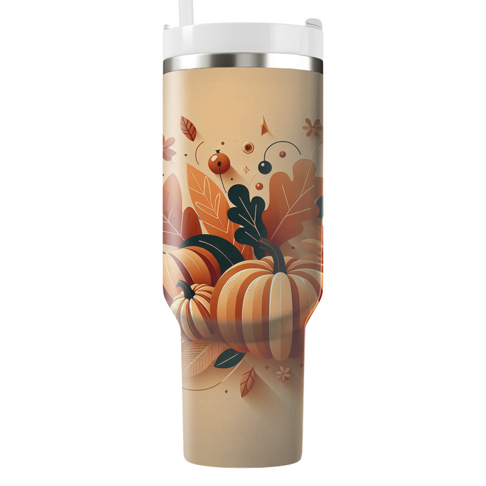 Whimsical Harvest - Eclectic Thanksgiving  Tumbler Cups