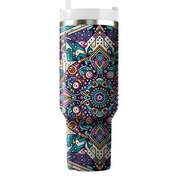 Vibrant Kaleidoscope  Personalized Tumblers