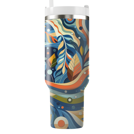 Abstract Nature Patterns Tumblers With Lids