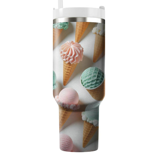 Whimsical Ice Cream Cones  Travel Tumblers