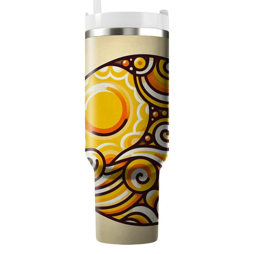 Sunshine Retro Swirls  Insulated Tumblers