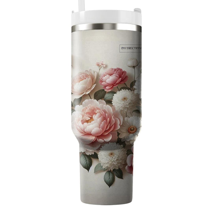 Floral Elegance In Bloom  Unique Tumblers