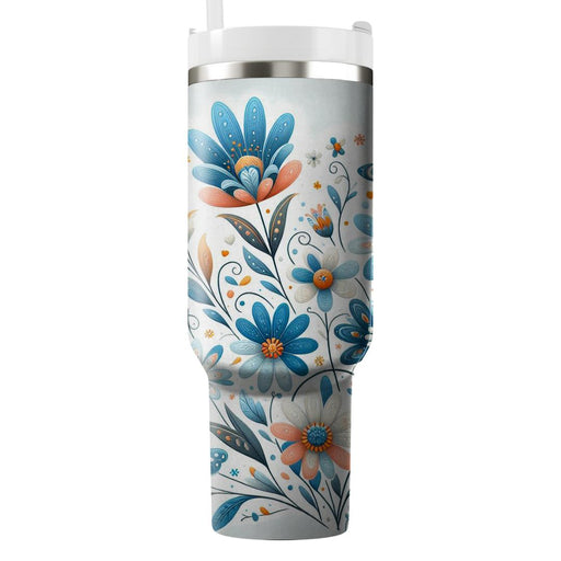 Whimsical Butterfly Florals  Unique Tumblers