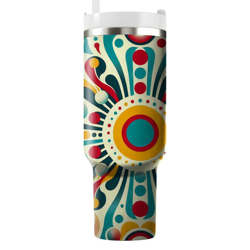 Retro Polka Dot Burst  Decorative Tumblers