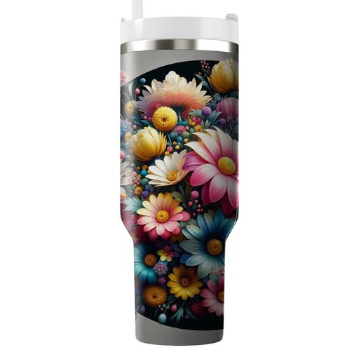 Retro Flower Fields  Unique Tumblers