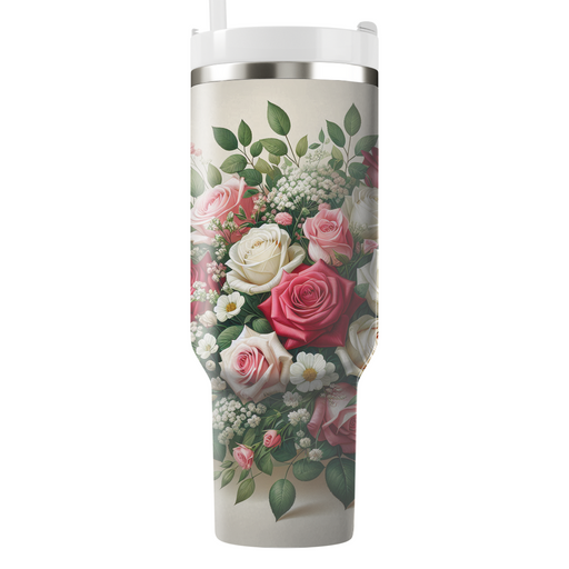 Classic Rose Elegance Tumbler Cups