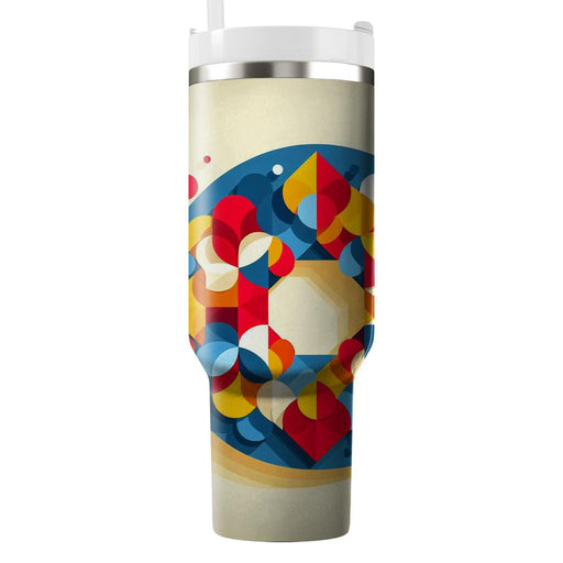 Colorful Polygons  Travel Tumblers