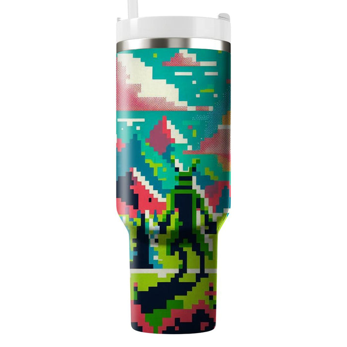 Vivid Pixel Art  Custom Tumblers