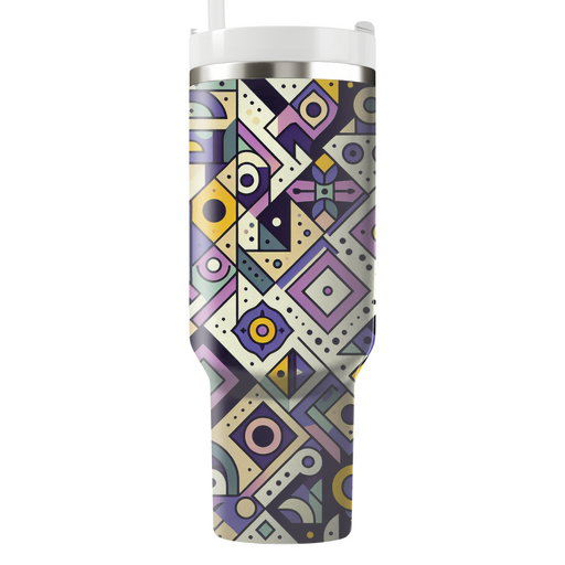 Geometric Floral Mosaic  Decorative Tumblers