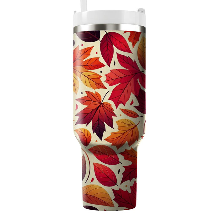 Festive Autumn Leaves  Decorative Tumblers