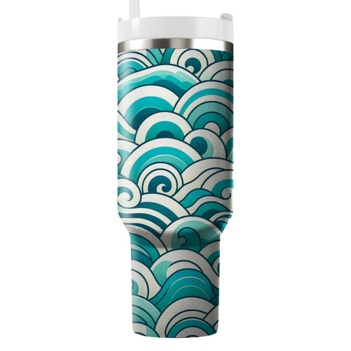 Abstract Ocean Waves  Custom Tumblers