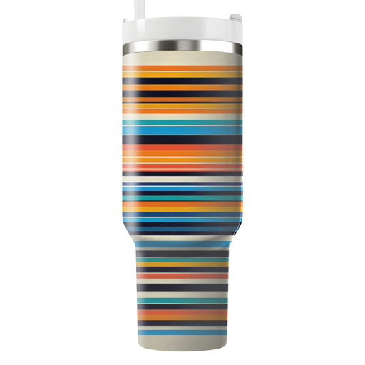 Vibrant Funky Stripes Travel Tumblers