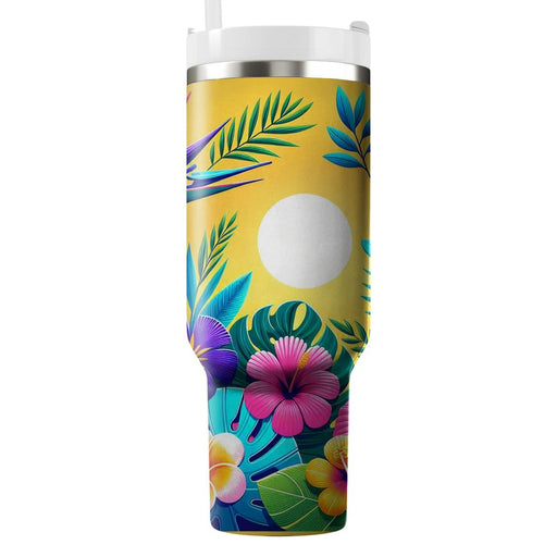 Sunny Tropical Paradise  Travel Tumblers