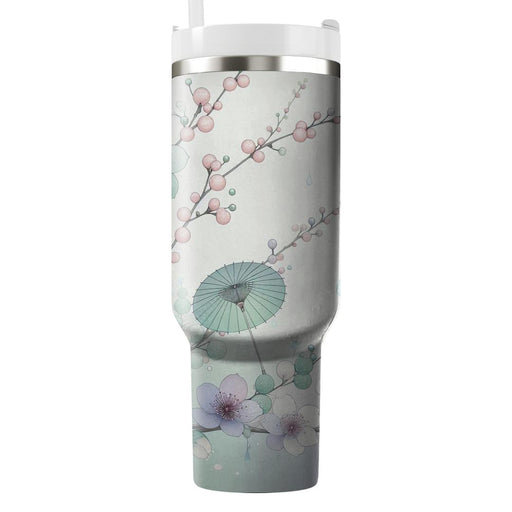 Spring Rainfall Serenity  Decorative Tumblers